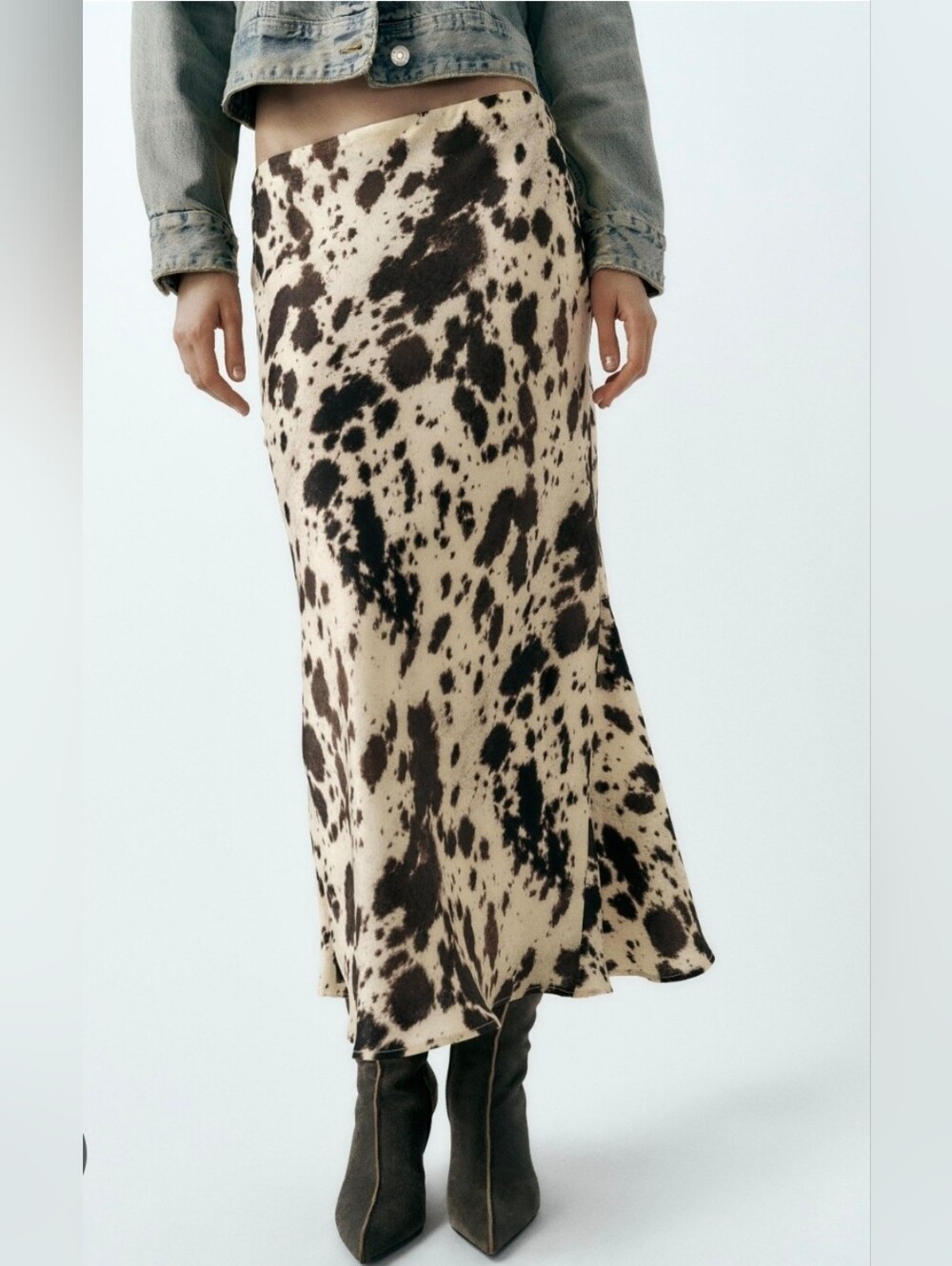 Zara M animal print Pencil Skirt